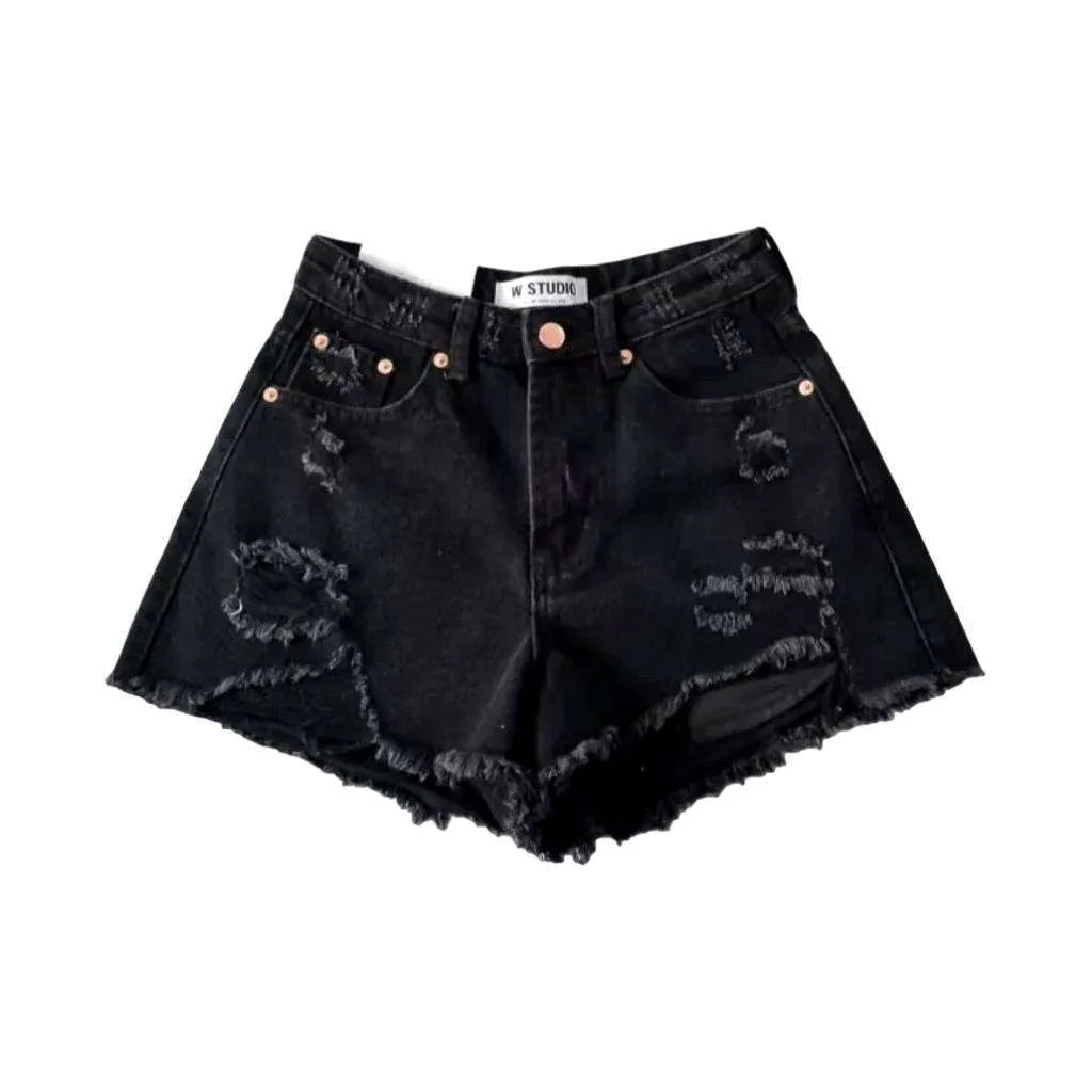 Y2k fashion distressed denim shorts